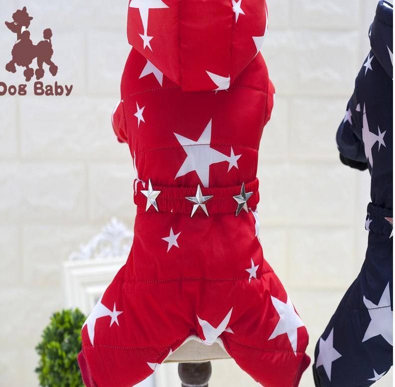 Dogbaby Starry Sky Cotton-Padded Dog Coat for Autumn & Winter