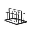 Metal Cup Drying Rack with 6 Hooks Vertical Bottle Drying Rack Glass Bottle Holder Bottle Drying Rack Black Coffee Mug Holder