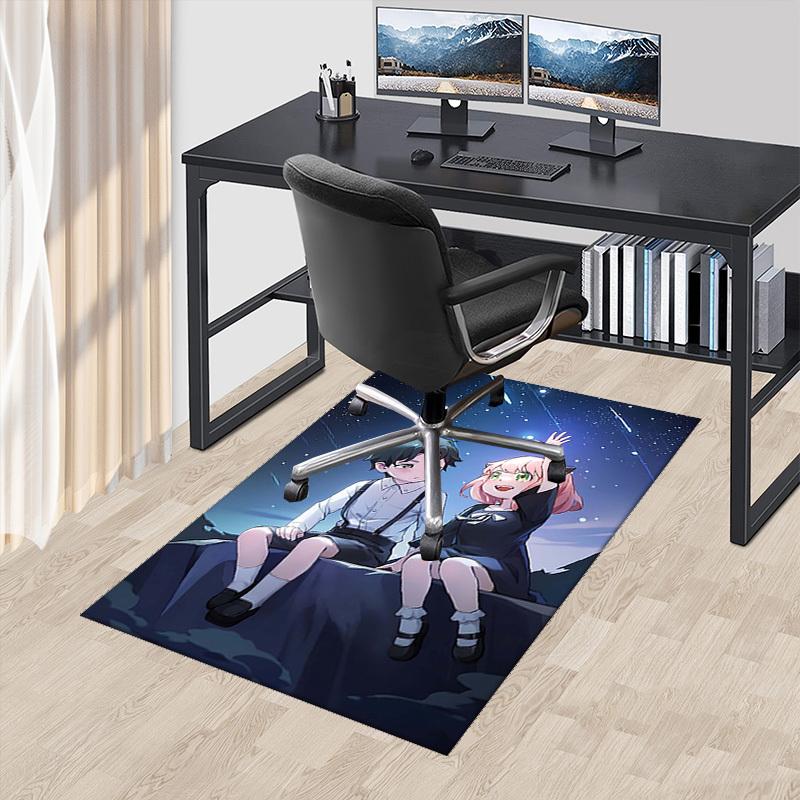 

1pc Anime Cartoon Design Office Chair Mat - Seasonal Gift, Suitable for Home Decor, Living Room, Bedroom, Game Room & Dormitory Carpet (Kawaii Charact 60cm by 90cm