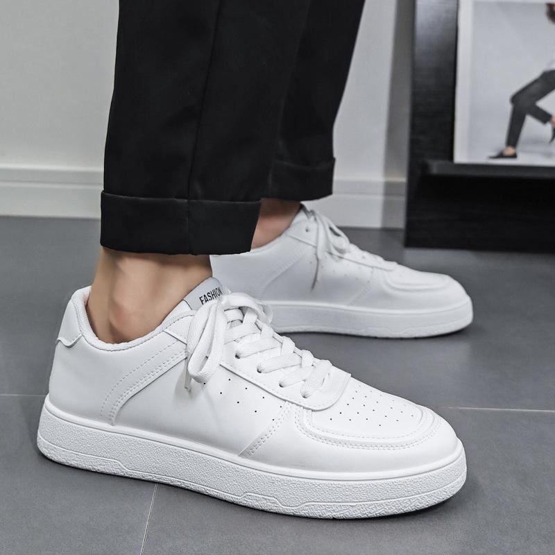 Little White Shoes Men's Shoes Spring and Autumn Trendy Shoes Men's 2024 New Men's Sports and Leisure Shoes Versatile Board Shoes Waterproof Shoes