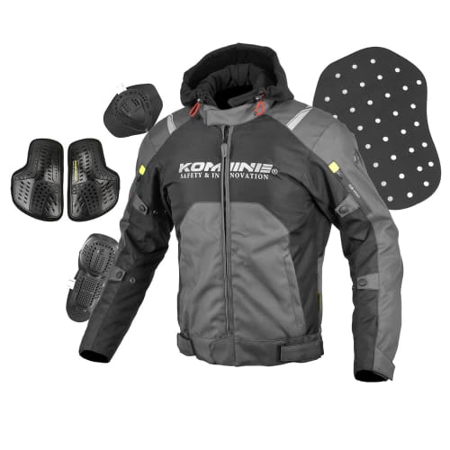 Komine JK-5961 Protective Winter Jacket for Motorcycles Basalt Gray L