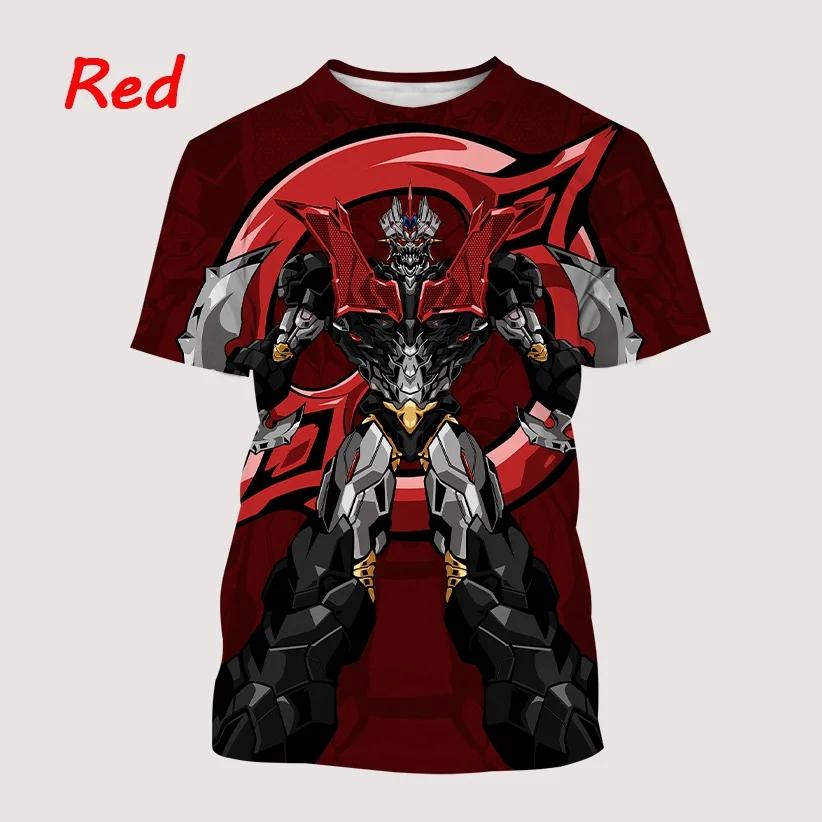 New Japanese Anime Mazinger Z 3d Print Men T-shirts Street Casual Harajuku Classic Anime Robot T Shirt 6XL