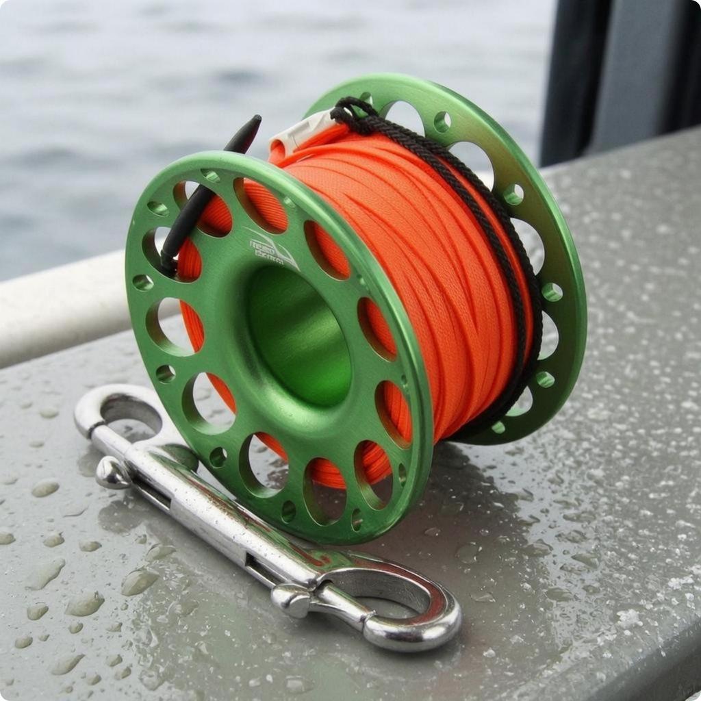 Diving Finger Spool Reel DoubleDisc Perforated Outdoor Gear