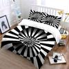 "Set Décor Design a Spirale Astratta" decorazione per camera da letto di bambini e adulti, Squisito set di biancheria da letto in tre pezzi regalo