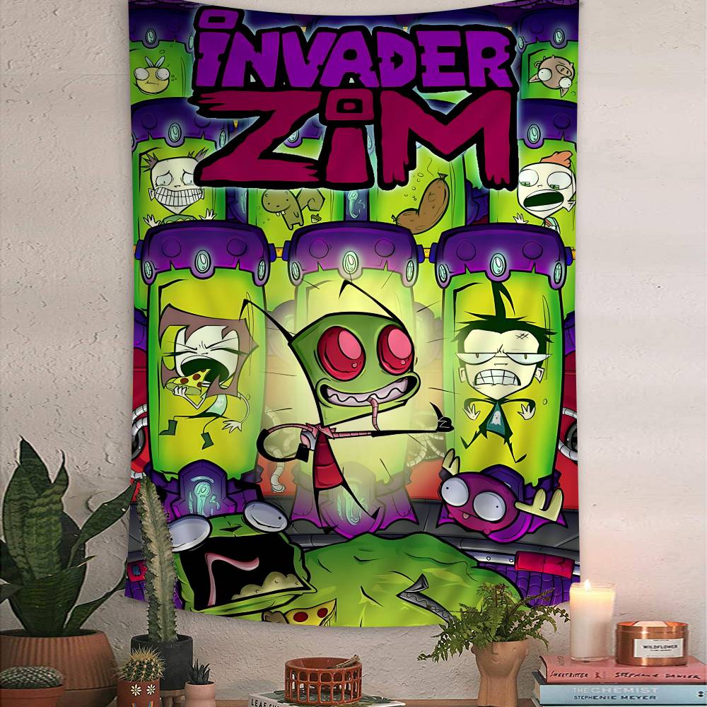 

Anime IInvader ZZim Tapestry Art Printing Japanese Wall Tapestry Anime Wall Hanging Home Decor 74x94cm(29x37in)