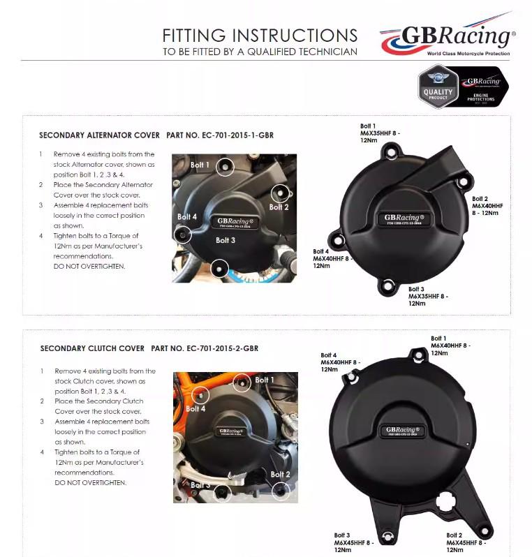 Husqvarna Black/White Arrow 701 Engine Anti-Fall Side Protection Cover (2018-2020 Models)