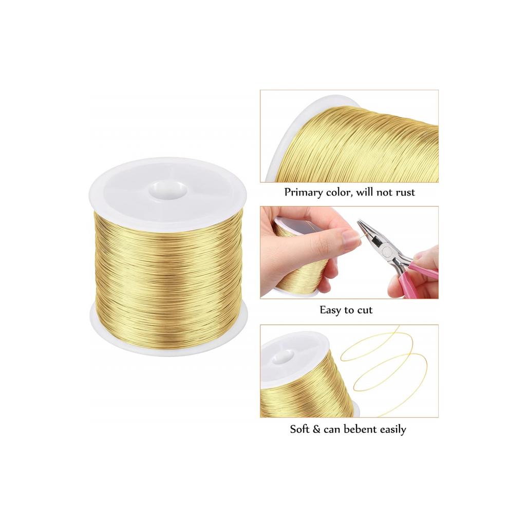 Soft Golden Brass Wire Bare Copper Wire Line Make Shape Metal Wire For DIY Making Dia 0.1-3mm