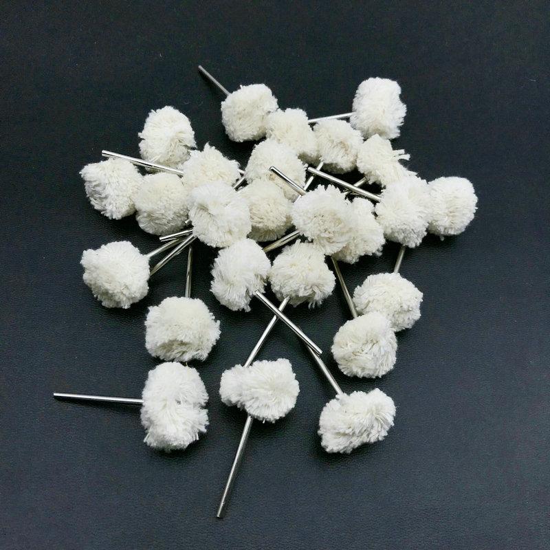 50pcs Dental Wool Polishing Wheel Buffing Pad Brushes for Low Speed Rotary