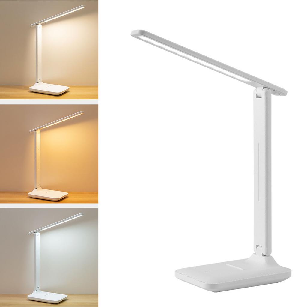 LED Desk Lamp 10W 3 Color Temperatures USB Powered Eye Caring Desk Reading Light for Study Bedroom