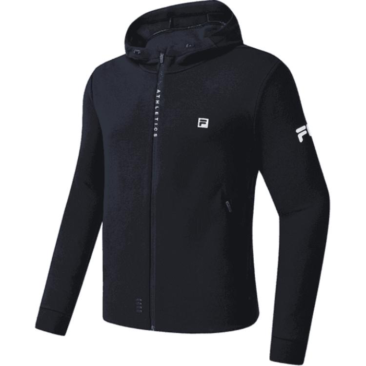 Fila Comfortable Quick-Drying Hooded Jacket Men Jackets Black A51M431502F-NV