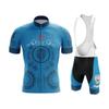 Skull Pattern Cycling Jersey Set 2023 Summer Men's MTB Race Cycling Clothing Short Sleeve Bicycle Wear Breathable Outdoor Riding Bike Uniform