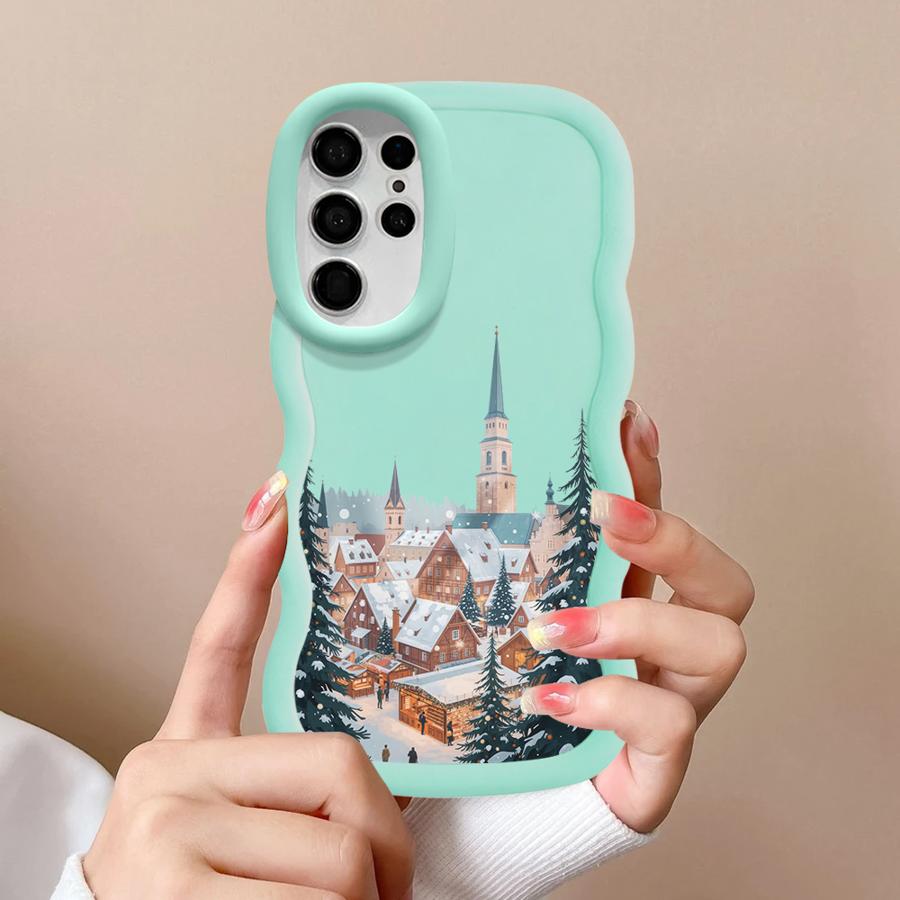 Case for Samsung Galaxy S25 S22 Ultra A26 A25 S21 S24 S20 FE S23 Plus Soft Phone Cover A35 A36 A54 A34 A24 A55 Christmas Santa