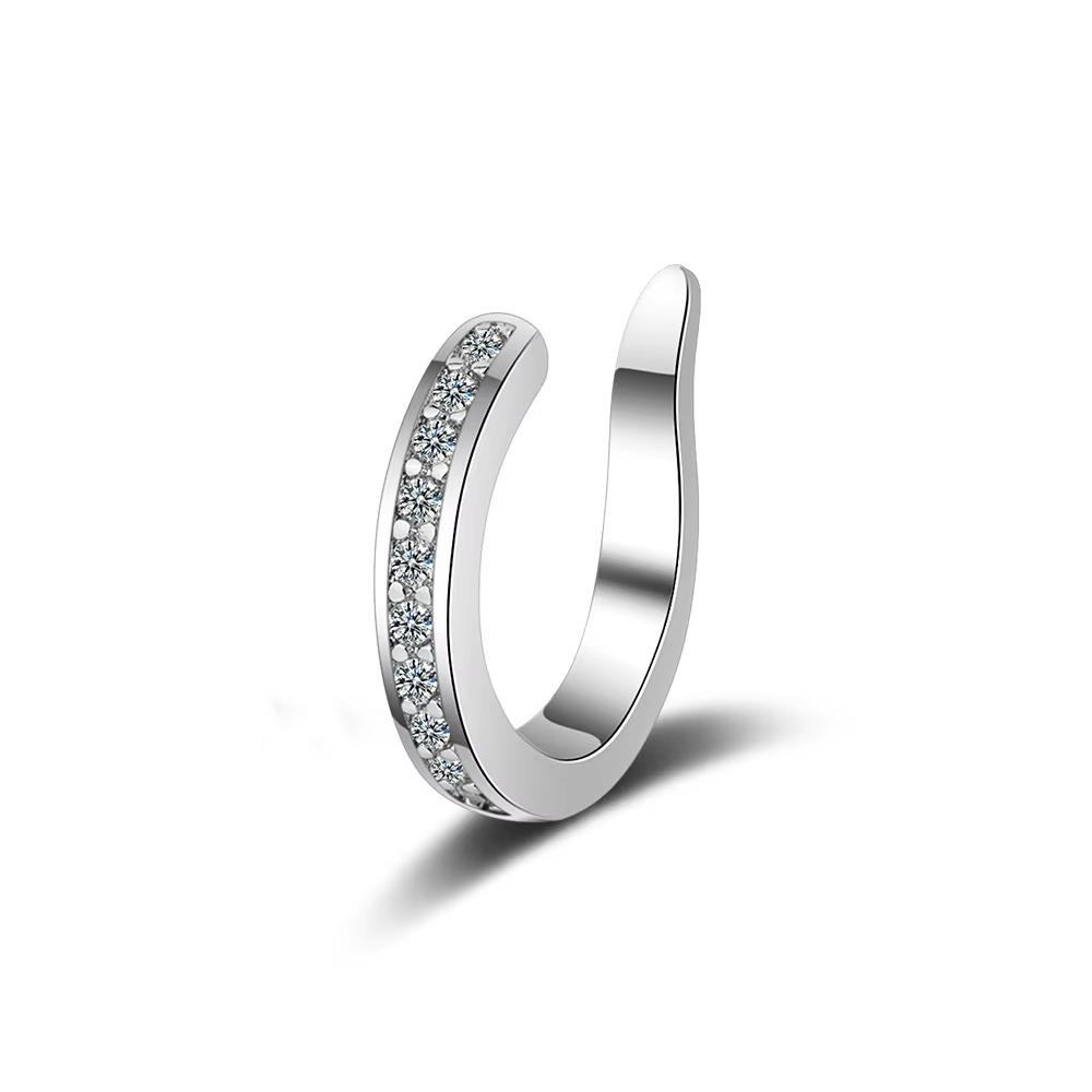 1 Par Brincos de Pressão Delicados com Zircônia Feminino Ear Cuff de Coração Sem Furos Brincos Falsos de Cartilagem para Mulheres Joias da Moda