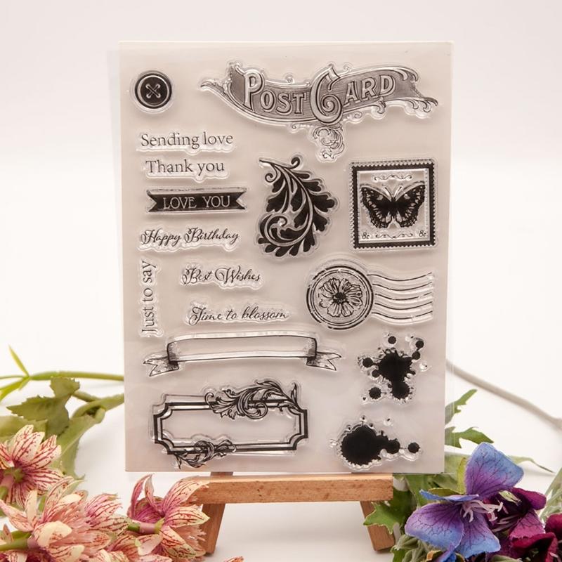 1 Sheet Handmade Clear Stamp Transparent Seal Stamp Card Making 3D Scrapbooking Paper Crafting Stamp Crafts Supplies
