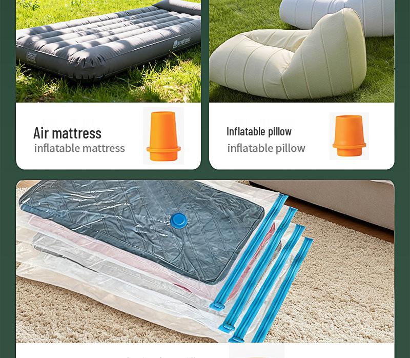 Dual-Use Wireless Charging Inflator Pump for Air Mattresses, Swimming Rings & Vacuum Storage Bags