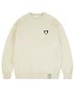 GRAVER [Unisex] Bear Heart Embroidered Sweatshirt_Cream/Black Logo