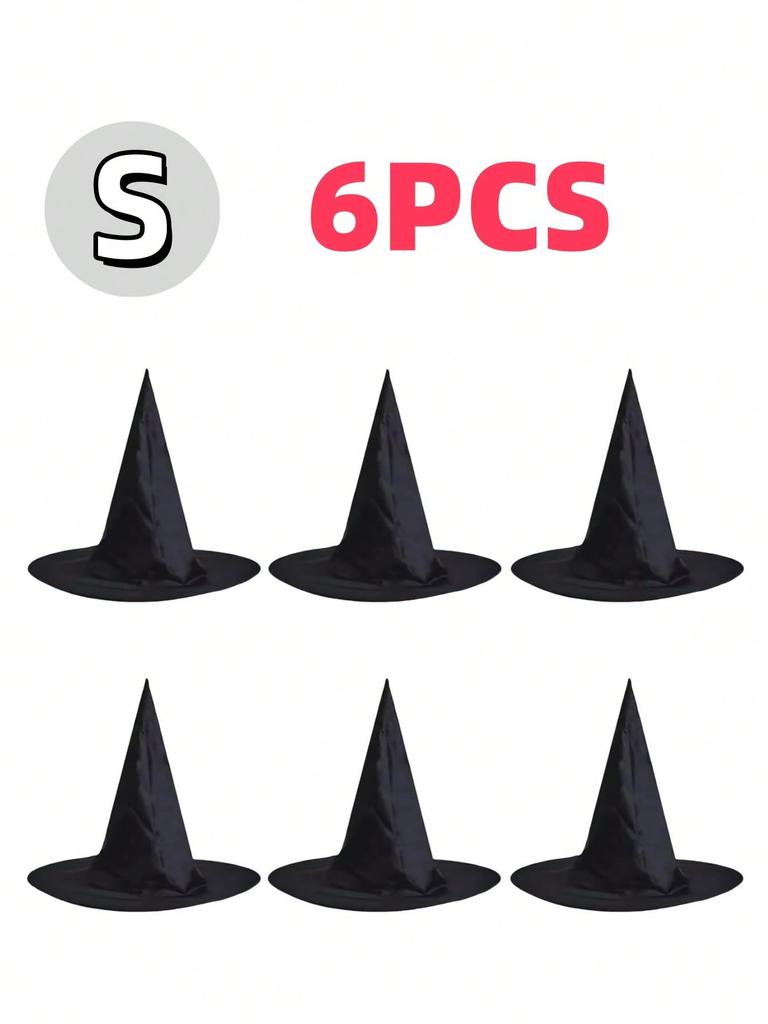 12PCS Halloween Party Decoration Hats Suitable For Both Men And Women Black Wizard Hats Halloween Party Costumes Accessories