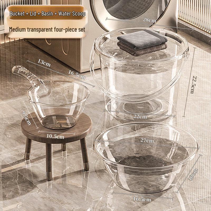 ZISIZ Household Thickened Plastic Water Storage Bucket