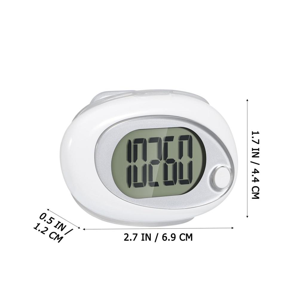 Iplusmile Schrittzähler mit großem Bildschirm, gut lesbare Anzeige, Armband und Clip, kompakt und leicht, einfach zu bedienen, Nackengurt, 3D-Sensor, digitaler Schrittzähler