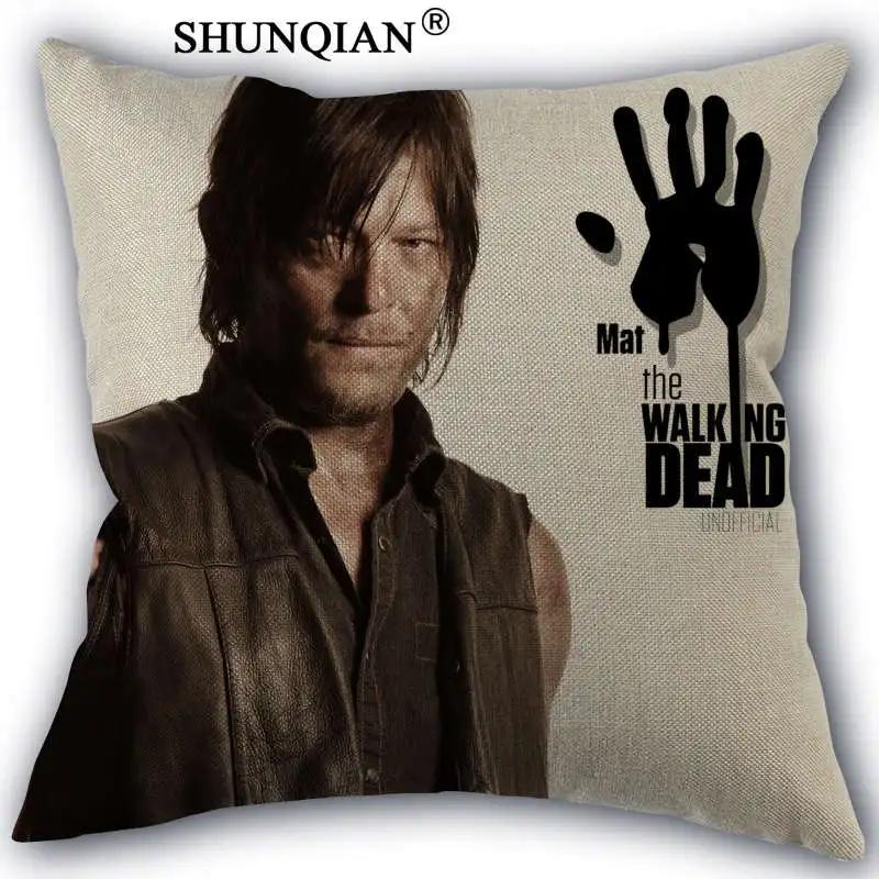 Wjy424-10 Custom Pillowcase The Walking Dead Cotton Linen One Side Home Mondern Classical Pillow Covers 45X45Cm