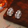Classic Ear Buckle Anti-allergic Real Gold Electroplated Zircon Opal Earrings for Women