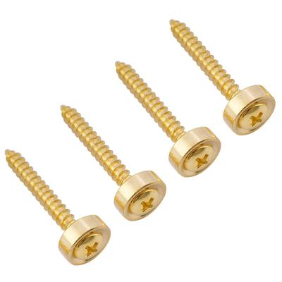 MusicLily Electric Neck Joint Bushings Gold of Guitar/Bass & Bolts, (Pack 4)