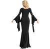 Vampire gothic witch cos costume, strap-on bat black witch dress, halloween costume
