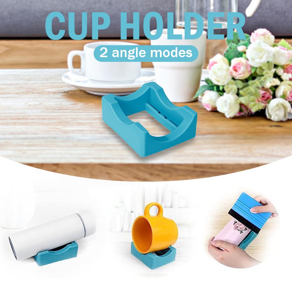 Portable Mug Cup Cradle Waterproof Tumbler Holder Anti Slip Lightweight Two Angle Support Household Tumbler Cradle Rack