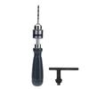 Hand Drill Carbon Steel Manual Crank Drill with Chuck Key and 5pcs Drill Bit for Plastic Wood