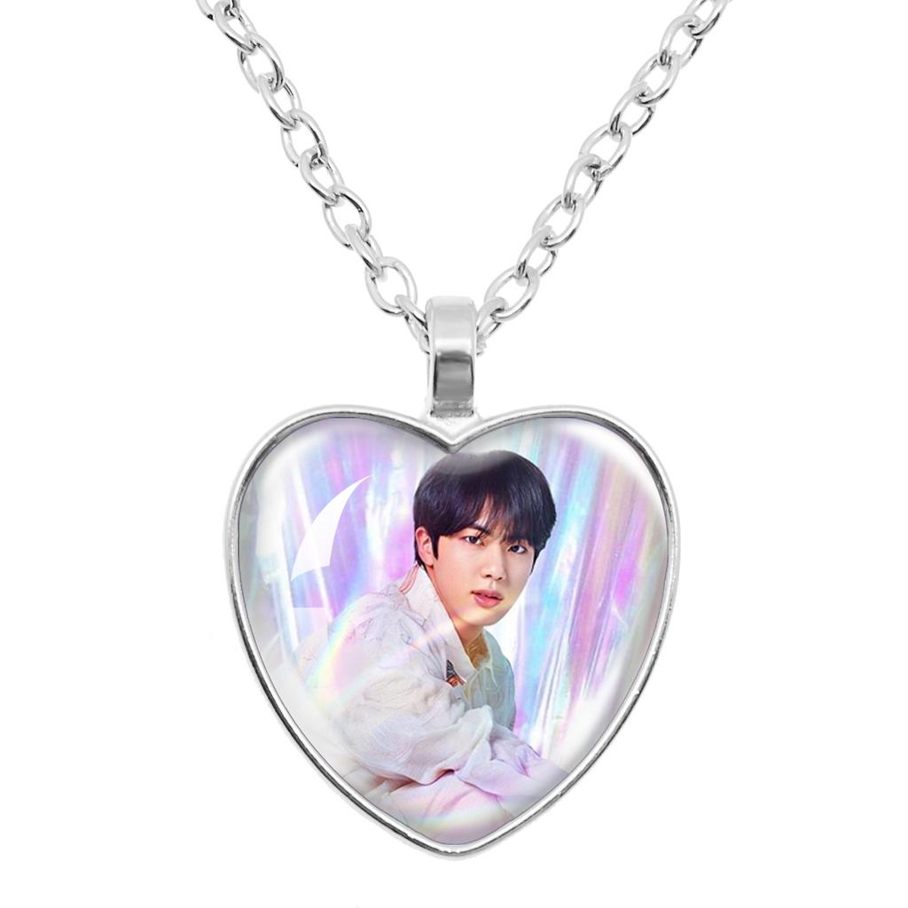 BTS Heart-shaped Necklace, BTS Pendant, Jewelry, K-pop ARMY Fan Gift.