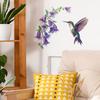 Purple Morning Glories Little Birds, Bedroom Living Room Entrance Hall Home Background Beautification Wall Stickers
