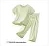 Children's All-Cotton Short Sleeve Pajama Set for Girls and Boys - Summer Lightweight A-Class, Air Conditioning Wear for Big Kids