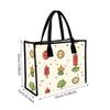 Cute Food Print Tote Bag Fashion Canvas Handbag Casual Daily Shoulder Bag for Shopping Outing