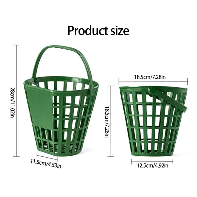 Golf Ball Pickers Basket Holds 50 Balls Golf Ball Container with Handle For Easy Practice On Course Or Backyard