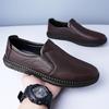Fashion 2025 Spring Autumn New Designer Loafers Man Fashion Solid Color Soft Leather Shoes Male Solid Color Light Casual Shoe Man
