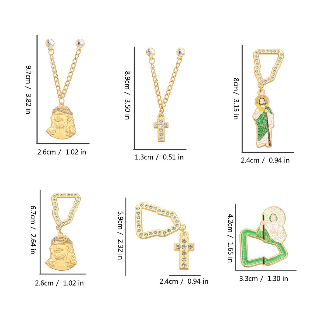 Brooch Pin Alloy Lapel Badge Hat Clip Stylish Breastpin Clothing Accessories for Religious Event and Fashion Enthusiasts