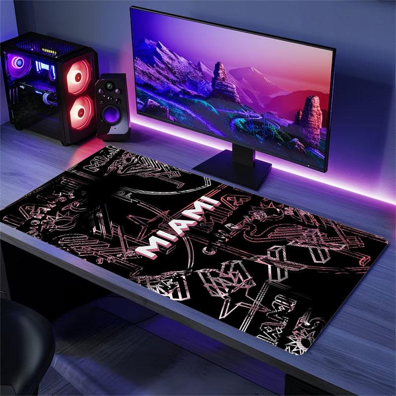 Miami CF Mouse Pad, Large Gaming Desk Mat, Non-slip XXL Mousepad for Laptop & Tablet, Mini PC Playmat with Stitched Edges