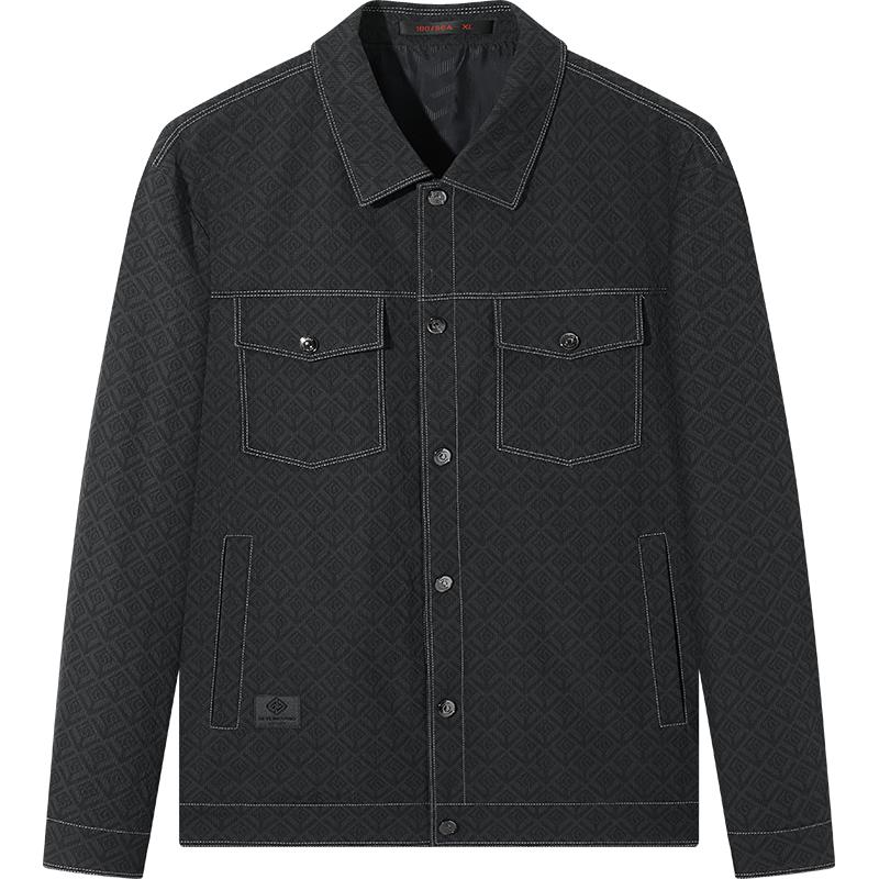 

Qipai Men s Business Casual All-Over Print Jacket L