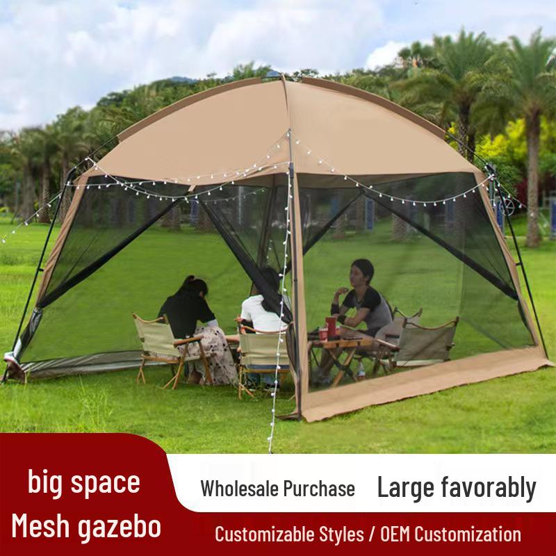 3C Four Seasons Outdoor Camping Tent: Mosquito & Sun Protection Canopy with Rain Shield