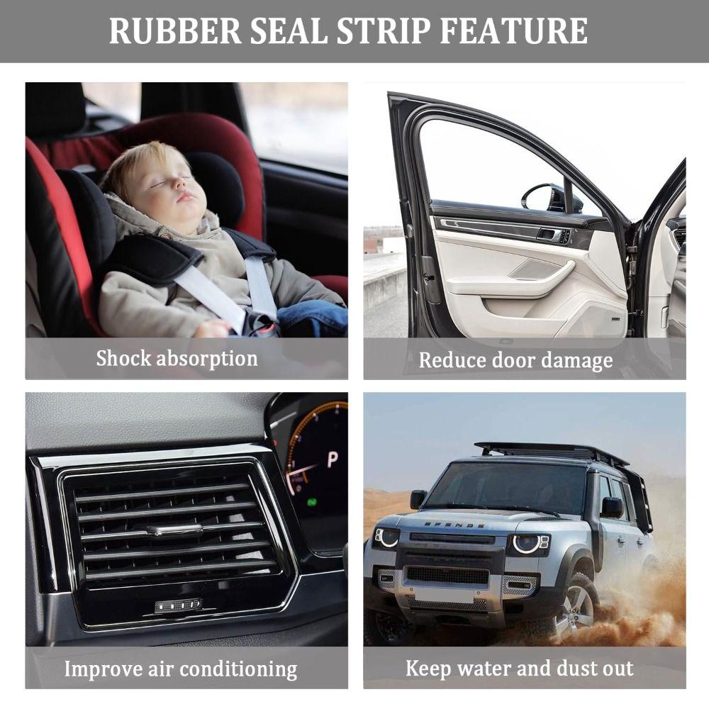 16M Car Door Seal 2-layer Hood Sealing Strip Durable Car Weather Stripping  Automobiles