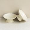 Dessert Bowl Light Luxury Tall Bowl Household Ceramic Bowl Restaurant Delicate Tableware Dim Sum Bowl Ice Cream Fruit Bowl