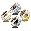 Coffee Capsule Holder Pod Container Decorative Basket Iron Wood Elegant