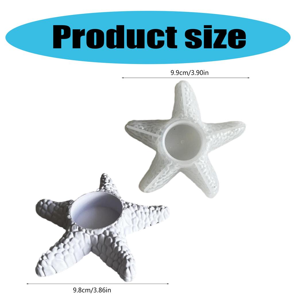 Starfish Candlestick Mold Silicone Candle Holder Mould Easy To Demold Tealight Mould Gypsum Home Desktop Ornament