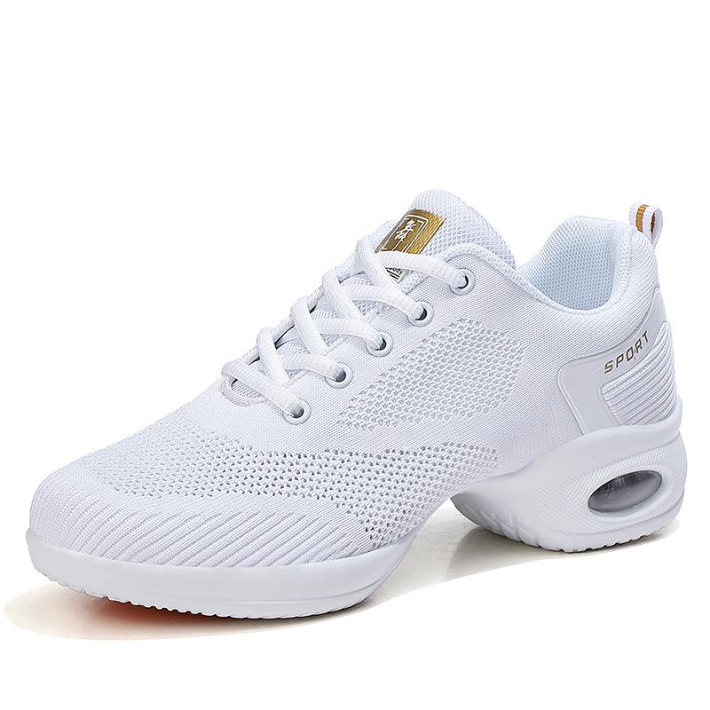 New square dance shoes mid-heel mesh dance shoes breathable dance shoes women's soft-soled sailor dance shoes