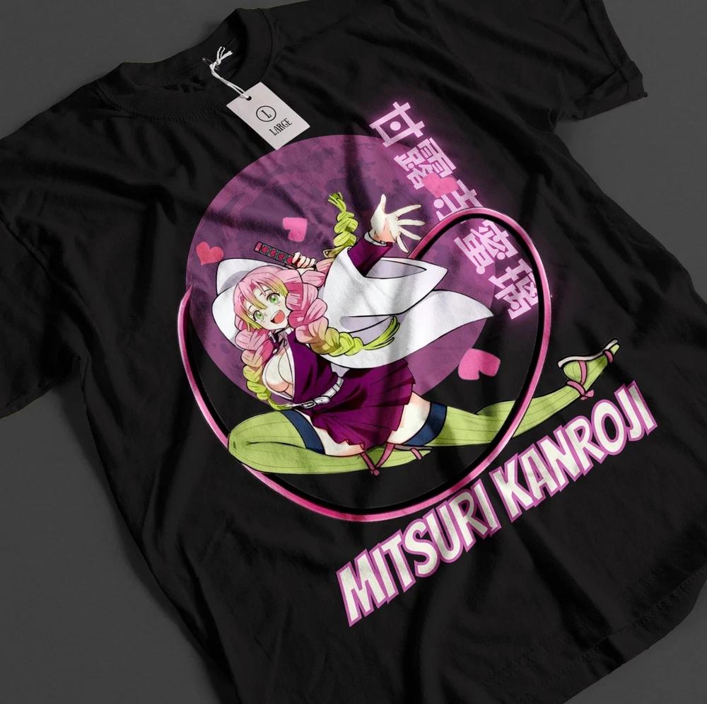 Anime Demon Slayer Muichiro Tokito Love Hashira Graphic Black Tshirt Size S4XL S