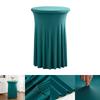60/70/80cm Cocktail Table Skirts Stretch Spandex Fitted Tablecloths Wrinkle-Resistant Washable for Weddings Parties Banquets