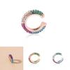 Fashionable European Style Rhinestone Ear Clips Colorful Alloy Ear Jewelry