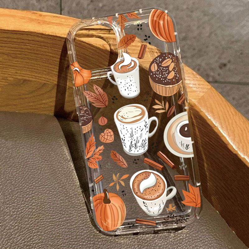 For Xiaomi Mi 13 12 14 11 Lite 5G Case Warm Autumn Coffee Dessert Phone Cases for Xiaomi Mi 13T 12T Pro Clear Shockproof Cover Xiaomi 13T Pro