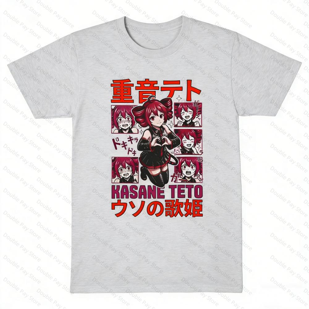 Teto Heart Black Unisexs Tshirt Cute Anime Graphic Tee Comfort Colors GarUnisextdyed Shirt for Anime Fans Women Casual Streetwear