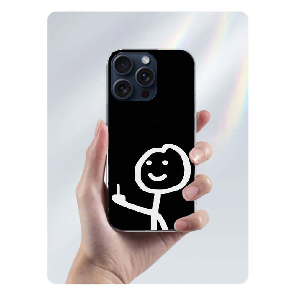Funny Cute Cartoon Matchman Clear Phone Case For Iphone 17 Air 16 Pro Max 15 Pro 14 Plus 17E 16E 11 13 12 Mini Cover Cases Funda